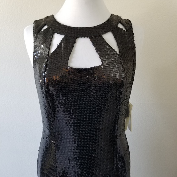 SOLD 💫Eliza J. Black Sequin Midi Dress 12 (NWT) - Picture 3 of 8